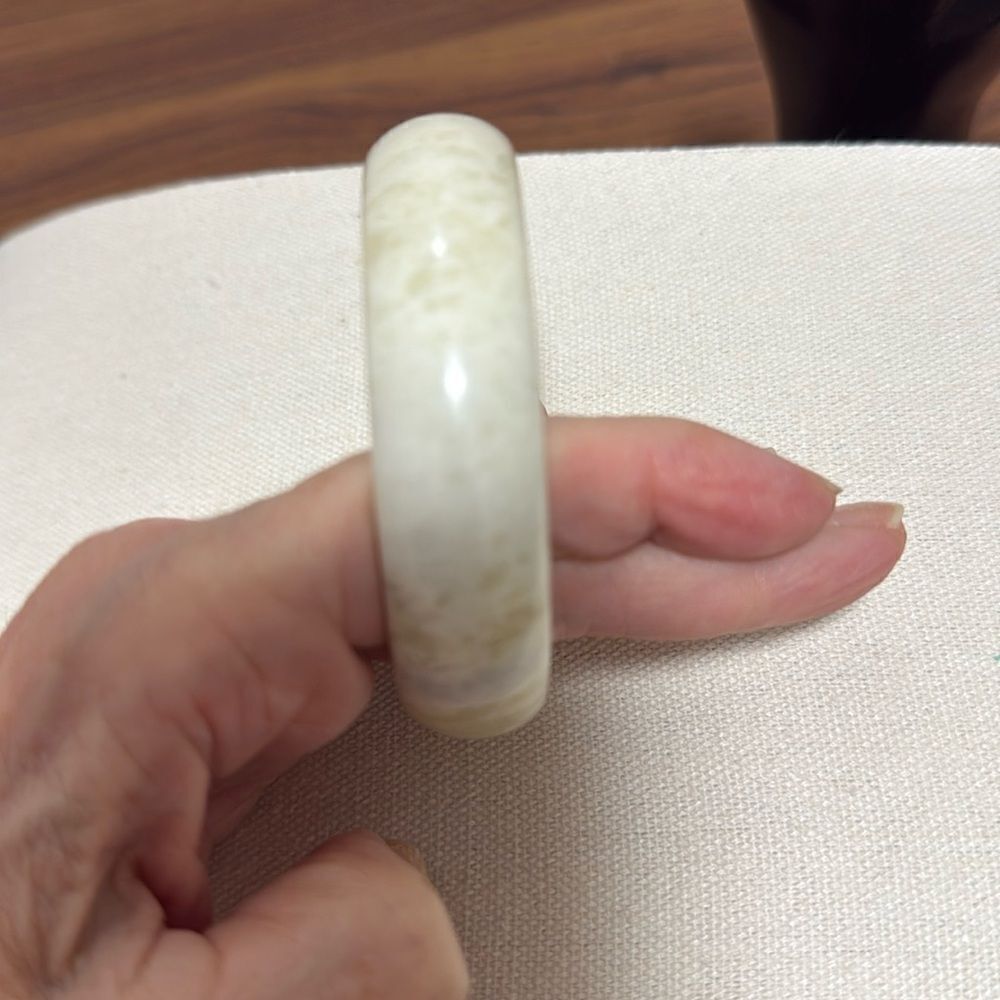 Authentic NWOT Jade Bangle Bracelet on Sterling Silver Chain. - Picture 5 of 8